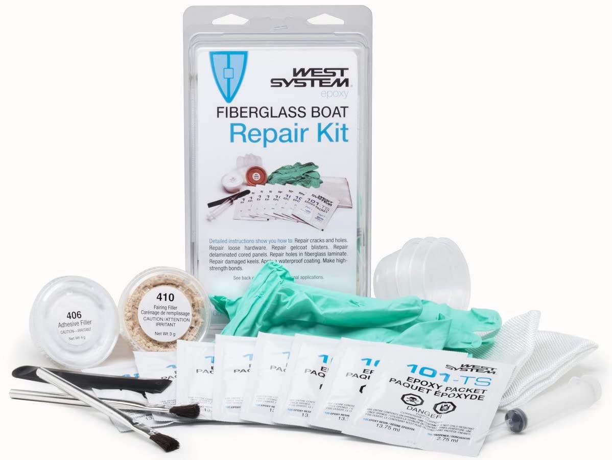 Fiberglass Boat Repair Kit 105-K West System - Fiber Glass Boat Repair Kit